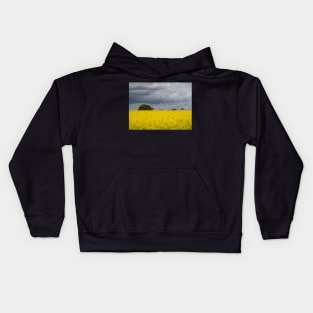 Rapeseed Fields - Impressionist - Oil Painting Effect Kids Hoodie